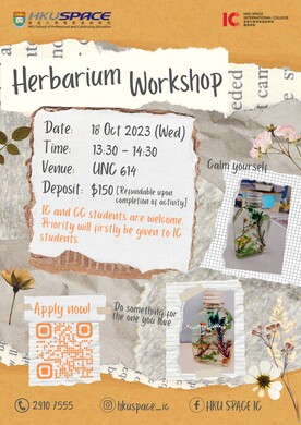 Expanding Horizon Series #2 – Herbarium Workshop 浮游花工作坊